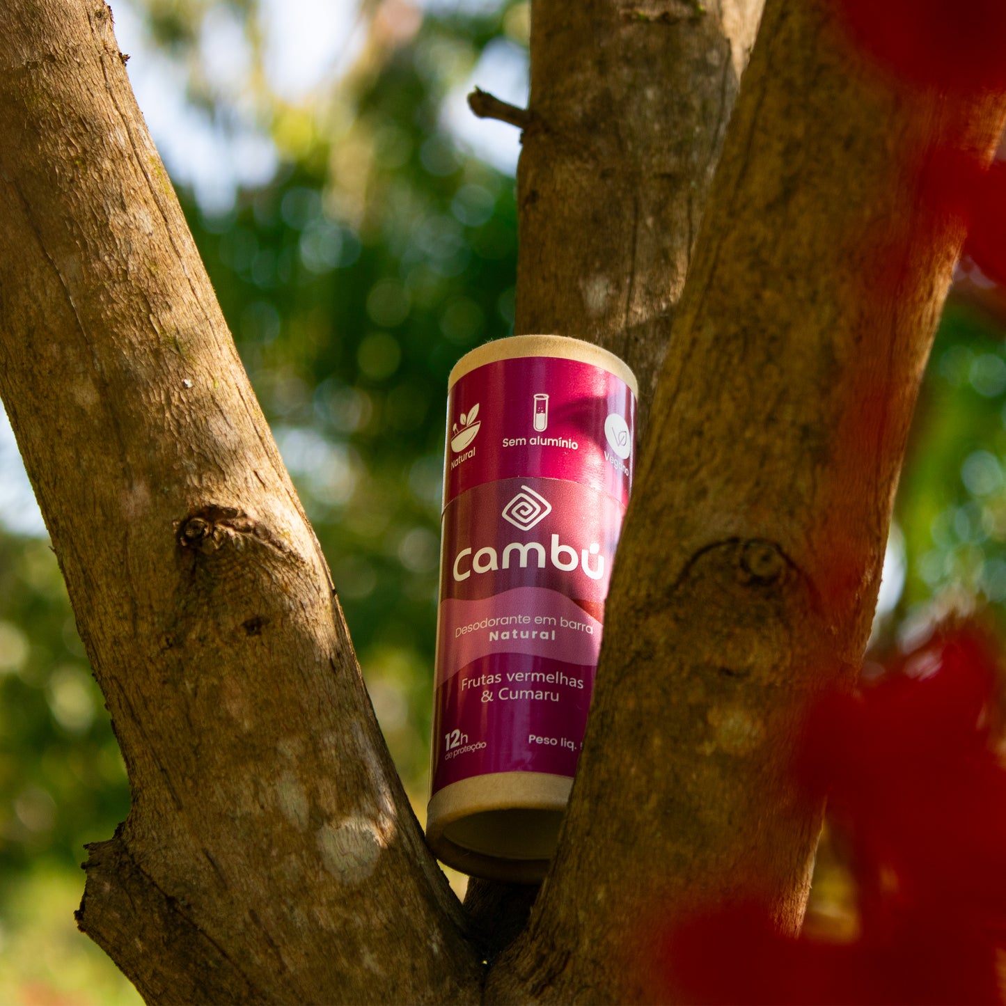 Desodorante natural em barra Frutas vermelhas & Cumaru