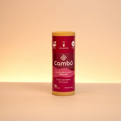 Desodorante natural em barra Frutas vermelhas & Cumaru