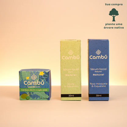 Kit rotina facial natural Cambú - Dia & Noite